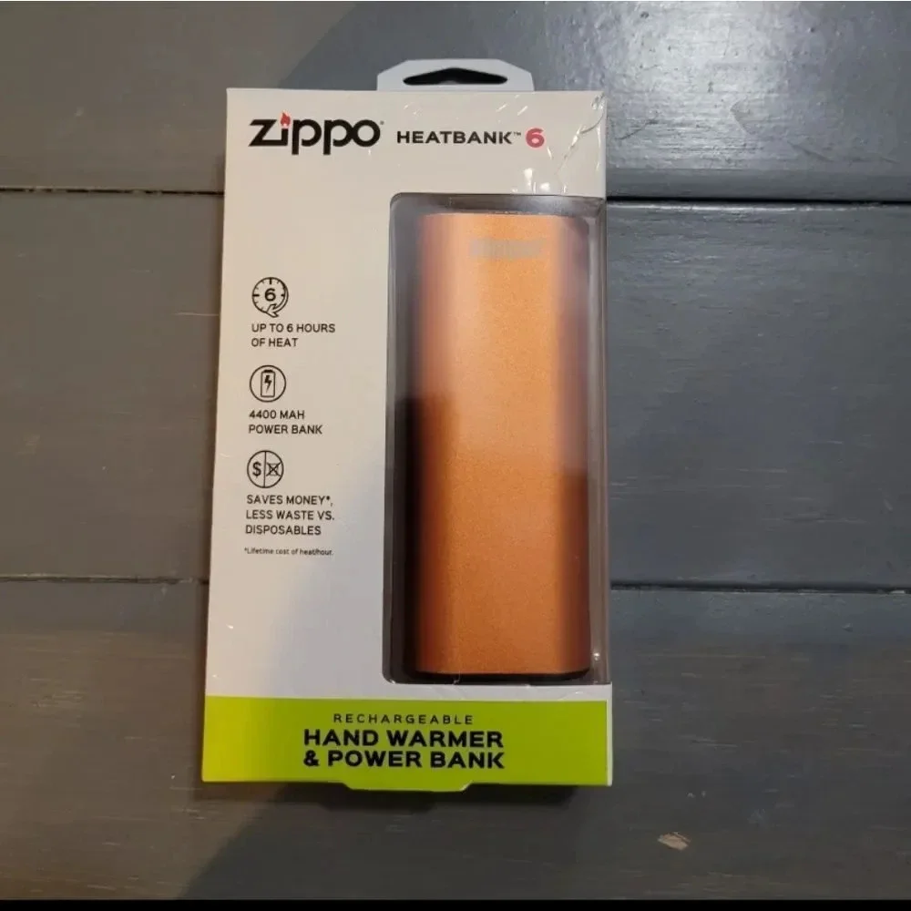 Zippo orange HeatBank 6 Rechargeable Hand Warmer & Power Bank